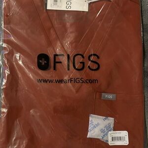 Figs Catarina Scrub Top, Large, Auburn